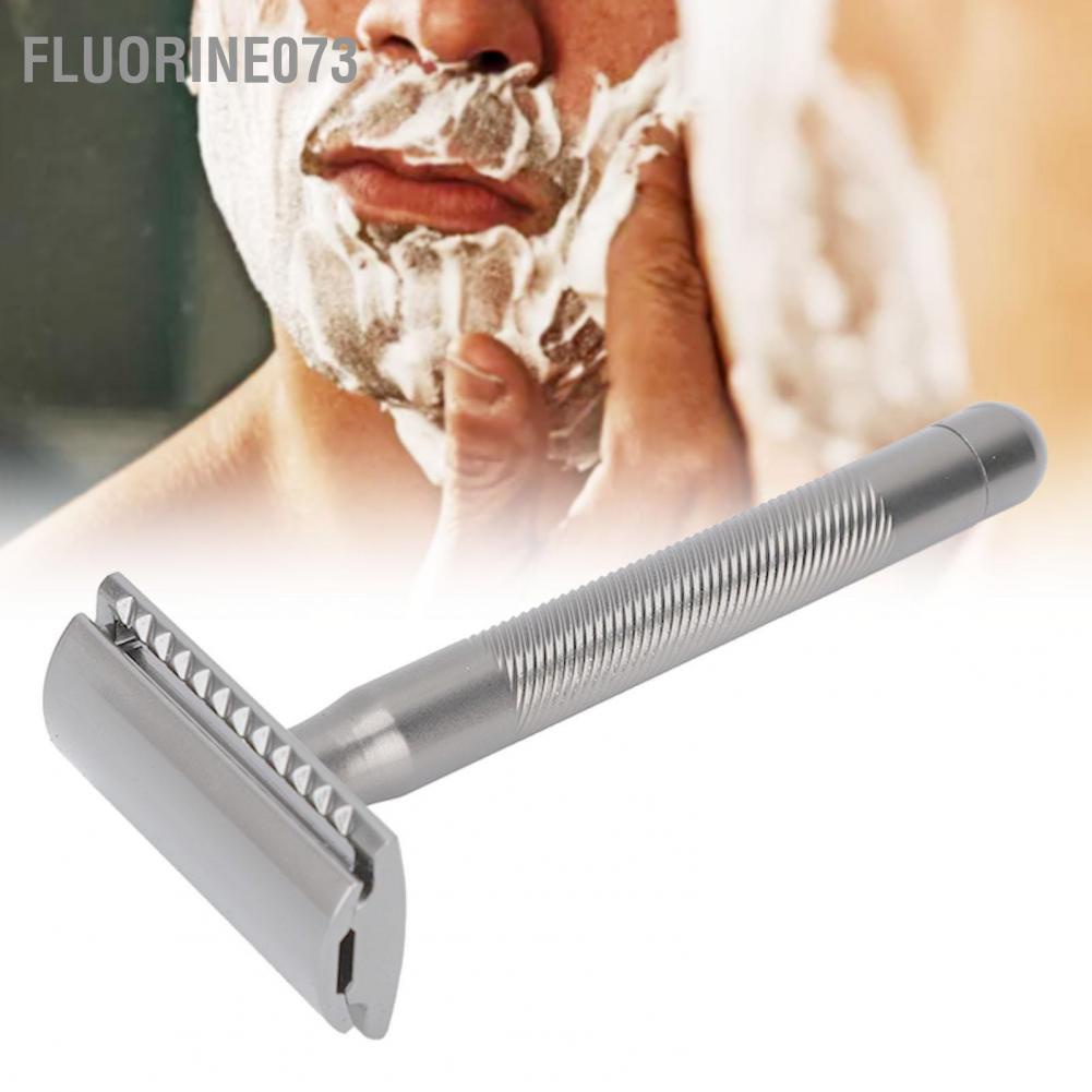 [Hàng Sẵn] Dao cạo hai cạnh An toàn Người đàn ông Trang chủ Salon Di động Kẽm Hợp kim đồng thau Xử lý râu Quà tặng sinh nhật 【MOMYKEEP】