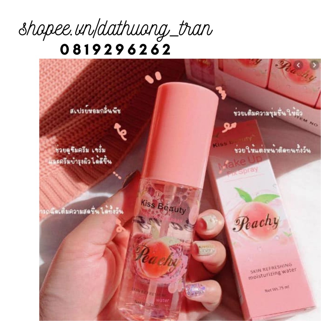 Xịt Khoáng Khóa Nền Khóa Makeup Đào Kiss Beauty