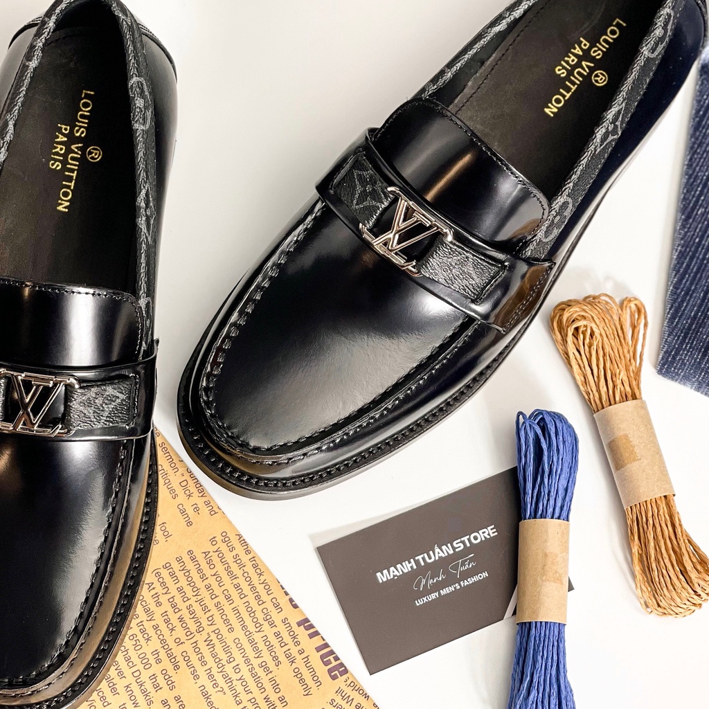 Giày nam Louis Vuittion đế cao LF08 Da bò cao cấp