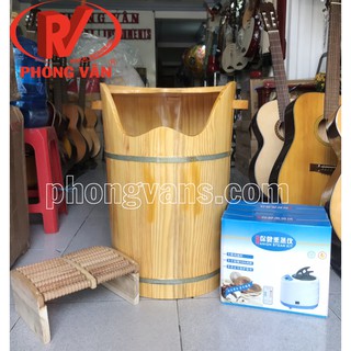 Bồn xông hơi massage gỗ thông