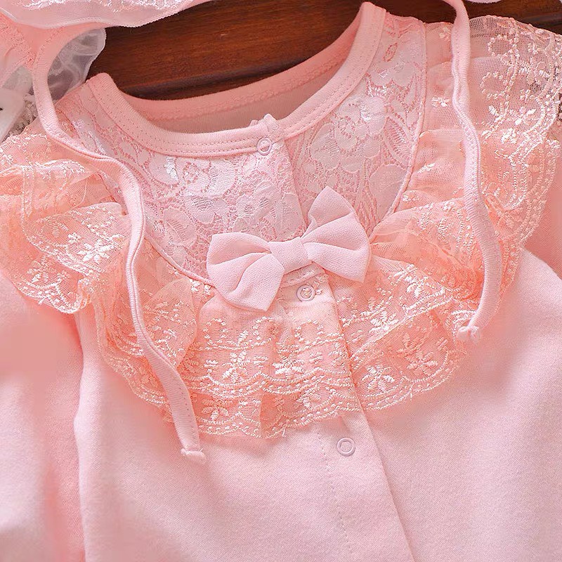 sét body kèm mũ dài tay cho bé gái, nhiều size.