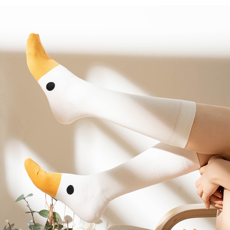 Đôi Vớ Cotton Mềm Co Giãn Thoáng Khí In Họa Tiết Hoạt Hình Vui Nhộn Dành Cho Nam Nữ