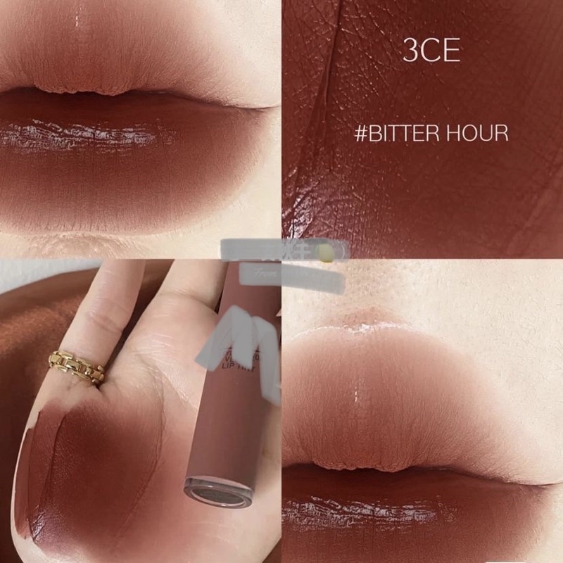 [ NEW VERSION 2021 ] Son Kem 3CE Velvet Lip Tint Bitter Hour Màu Cam Đất Siêu Mịn Môi