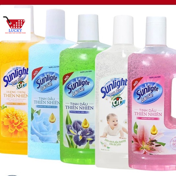 Nước lau sàn Sunlight 1kg Hương hoa hạ / lily/ thiên thảo
