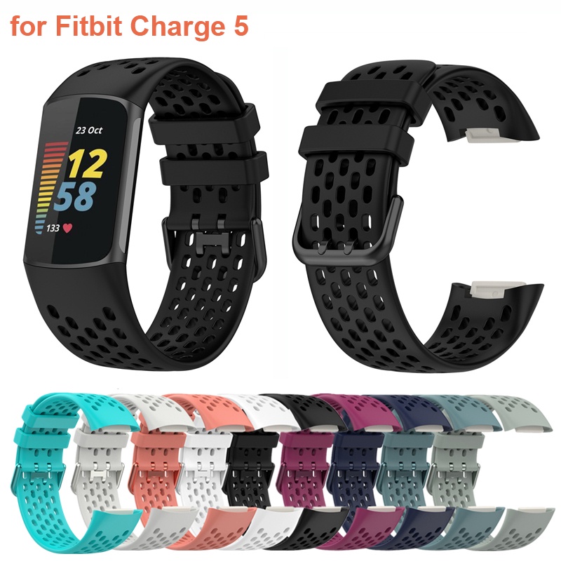 Dây Đeo Thể Thao Cho Fitbit Charge 5 / 6, Dây Đeo Tay Thay Thế Silicon Mềm Thoáng Khí Dây Đeo Tay Ch