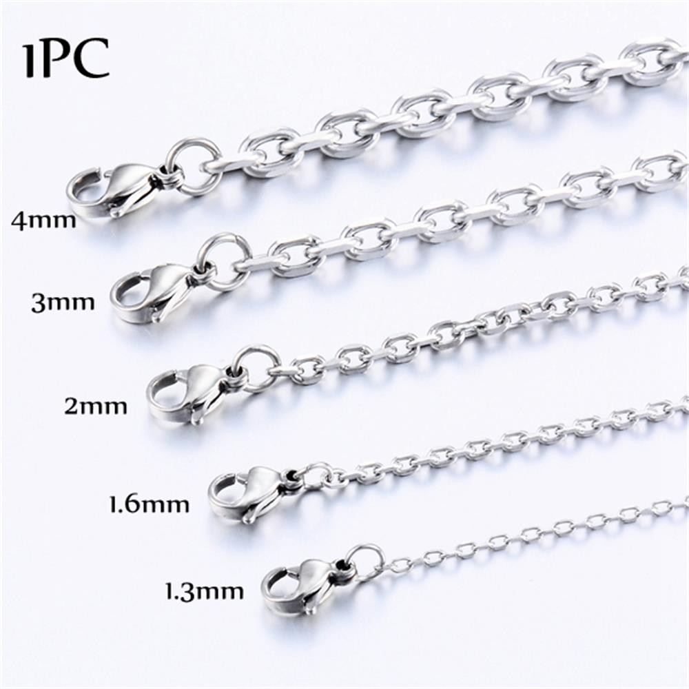 Vòng Cổ Choker Bằng Thép Không Gỉ 1.3mm / 1.6mm / 2mm / 3mm / 4mm
