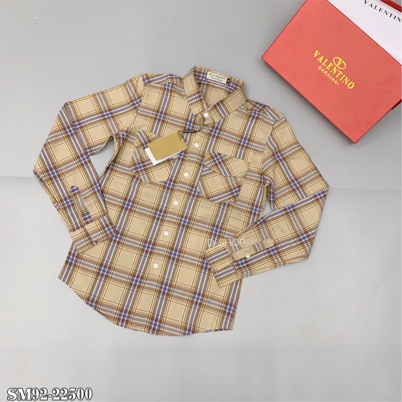 Sơ mi kẻ túi hộp 2 bên cực chất SM92