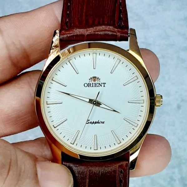Đồng hồ ORIENT Nam dây da kính sapphire chống nước