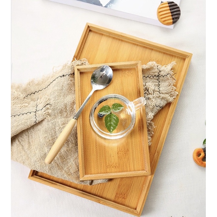 Khay gỗ tre decor