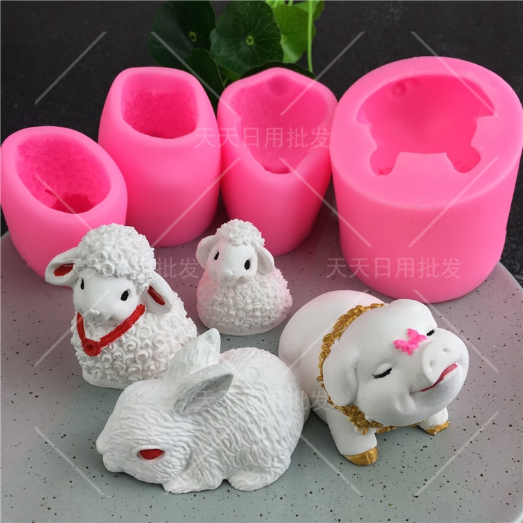 Khuôn Silicone Làm Bánh Tạo Hình Động Vật 3D Độc Đáo Tiện Dụng