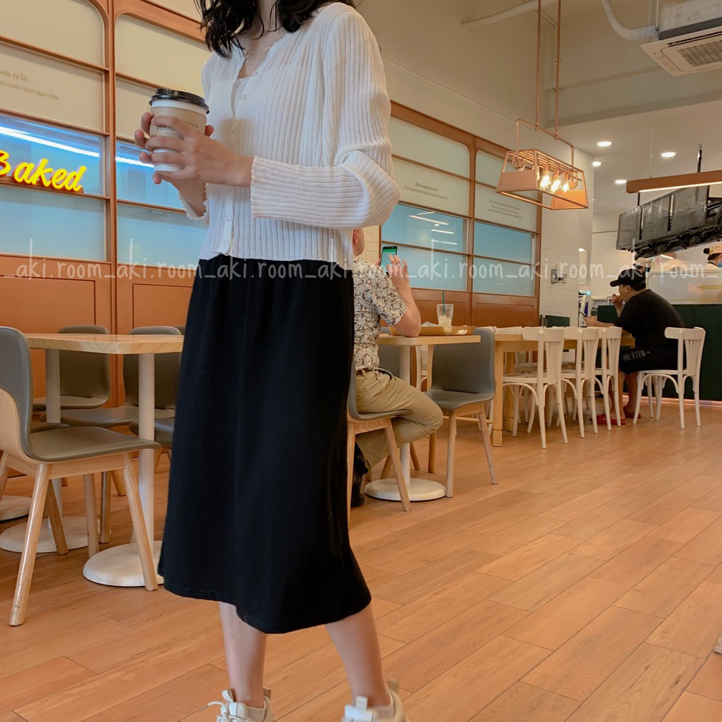 [Mã WAMT10K giảm 10K đơn 0K] Chân váy thun suông trơn xẻ sau | BigBuy360 - bigbuy360.vn