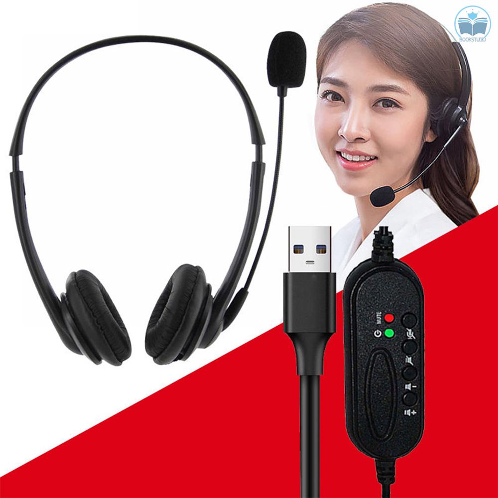 Tai Nghe Usb Có Mic Điều Chỉnh Âm Lượng Chống Ồn Tiện Dụng Cho Văn Phòng / Laptop | BigBuy360 - bigbuy360.vn
