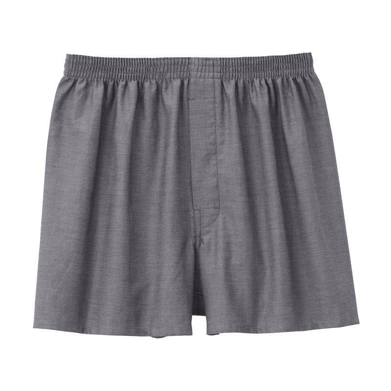 Muji Quần Lót Trunk Kiểu Mở Trước Vải Oxford Cotton Ấn Độ