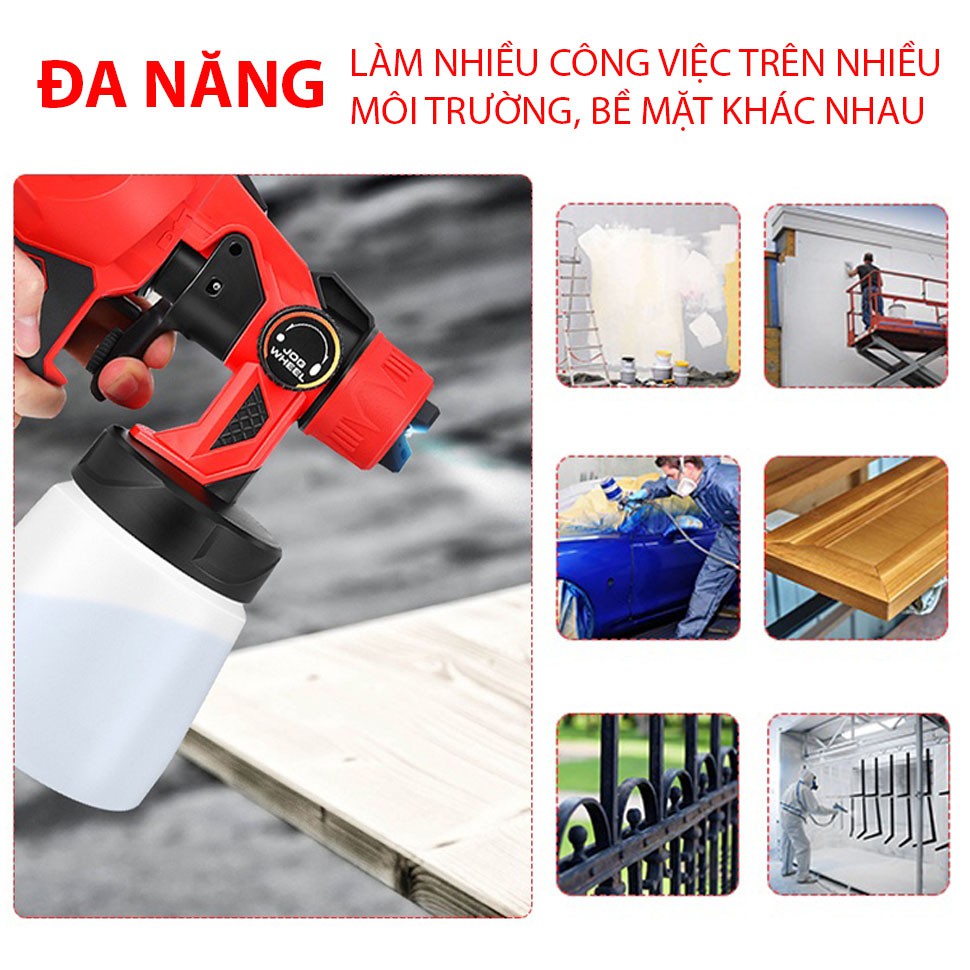 Máy Phun Sơn Điện HADAWA Cầm Tay Công Suất 550W, Nhập Khẩu Nhật Bản, Bảo Hành 12 Tháng