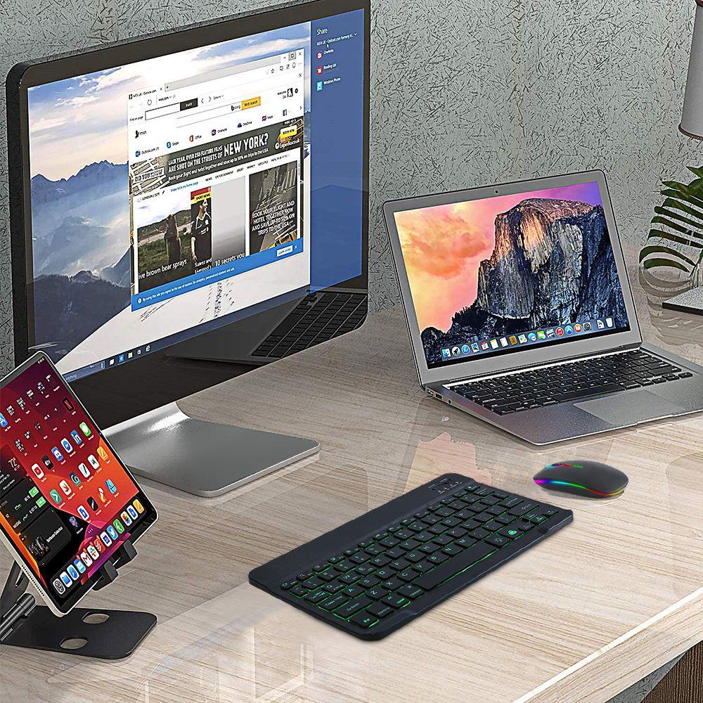 Bộ Bàn Phím Và Chuột Siêu Mỏng Có Đèn LED RGB