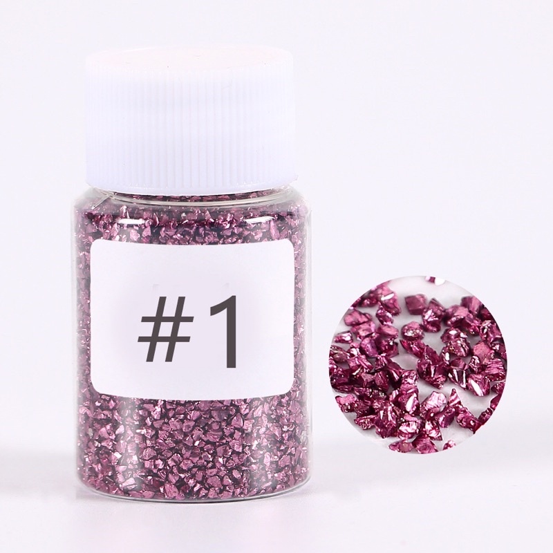 Hũ 30g hạt vụn kim loại trang trí resin, trang trí nail