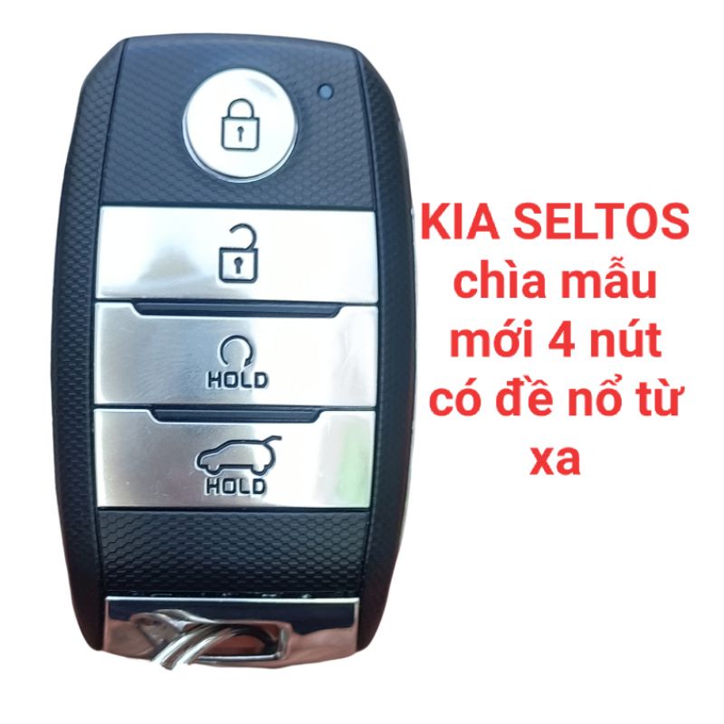 Ốp chìa khóa xe Kia Seltos, Soluto, Sonet mẫu carbon lót silicon cao cấp + kèm móc treo chìa