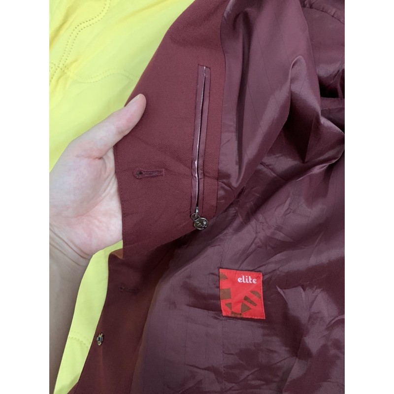 Áo khoác vest màu đỏ đô hiệu Elite[Si tuyển]