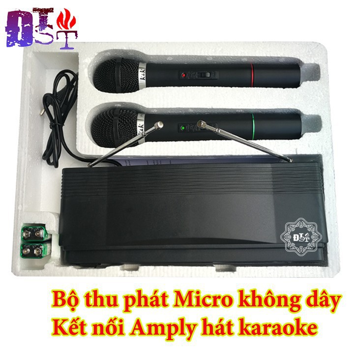 [Mã SKAMCLU9 giảm 10% đơn 100K] ✅ [RẺ NHẤT VIỆT NAM] ⚡ Bộ thu phát Micro không dây Kết nối Amply hát karaoke