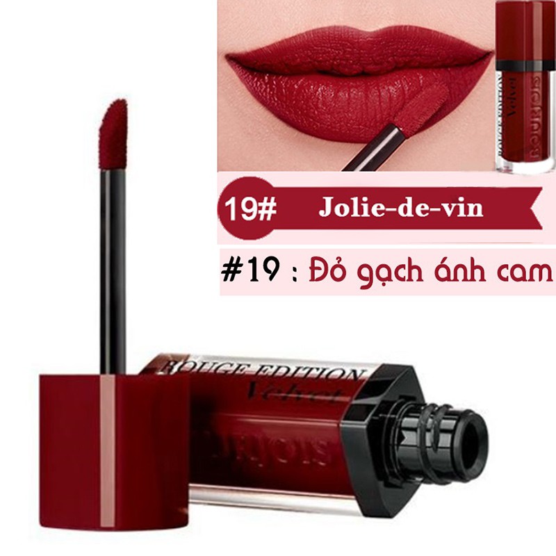 Son Bourjois Rouge Edition Velvet số 19 Jolie de vin