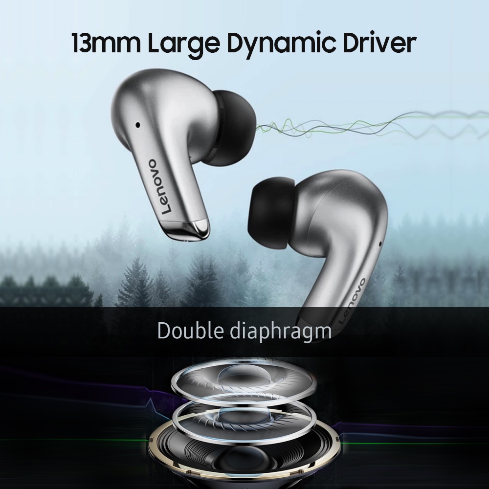 2 Màu sắc Tai nghe không dây bluetooth Lenovo LP5 âm trầm tuyệt vời chống thấm nước tích hợp micro tiện dụng
