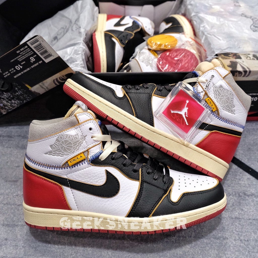 [GeekSneaker] Giày Jordan 1 Retro High Union Los Angeles Black Toe