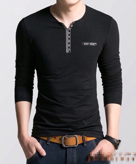 Áo thun Hàn Quốc dài tay phong cách - thời trang - cá tính - MỐT (xám) | BigBuy360 - bigbuy360.vn