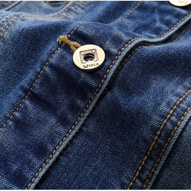 Áo Khoác Denim Màu Xanh Thiết Kế Đơn Giản Cho Phái Nữ