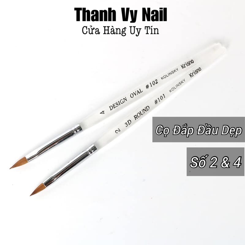 Cọ Đắp Hoa Bột, Cọ Nặn Nail Cán Trong [Thanh Vy Nail]