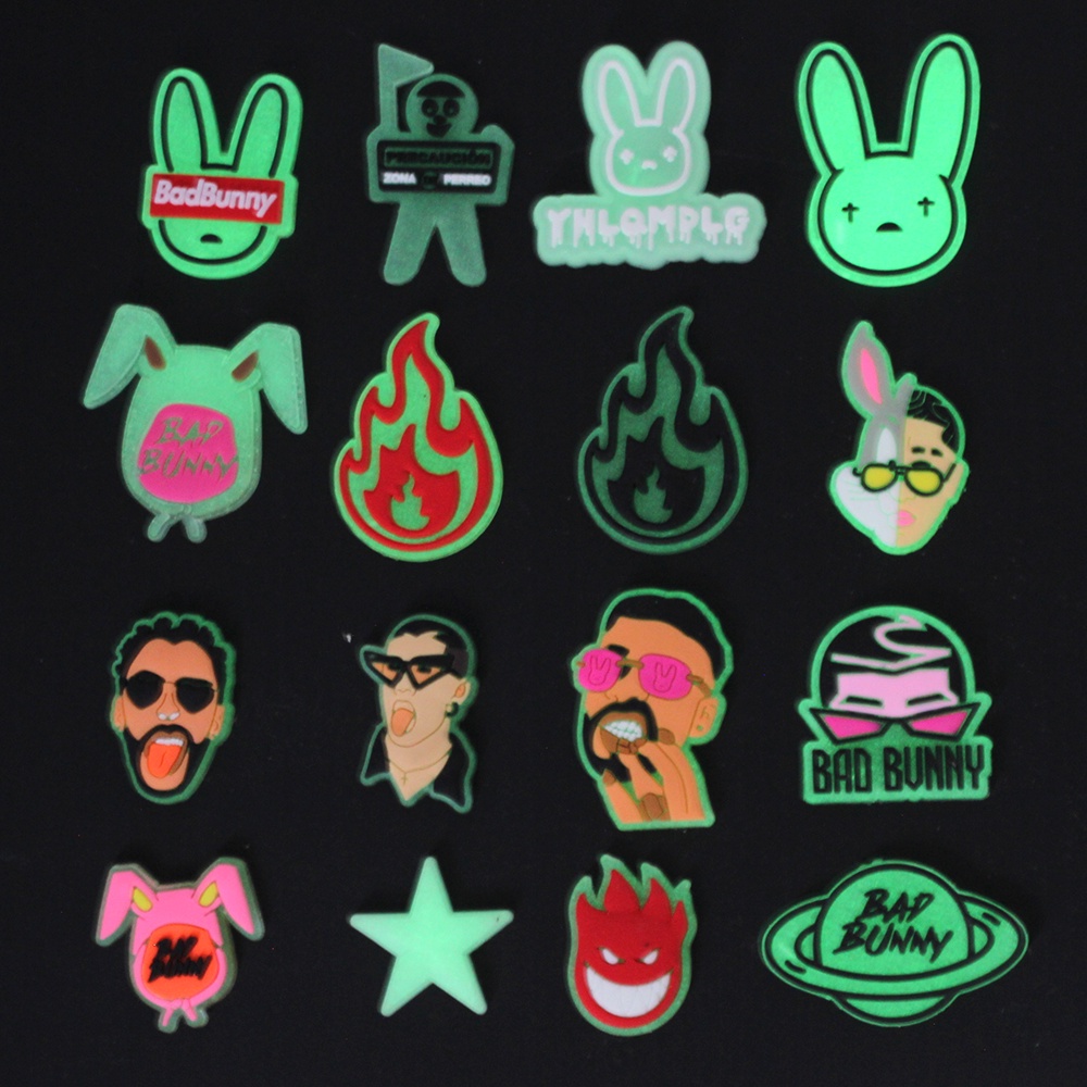 Phụ Kiện Trang Trí Giày Hình Thỏ Phát Sáng Trong Bóng Tối Dễ Thương Cho Trẻ Em