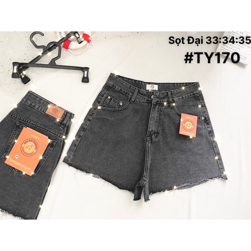 Quần short Jean Denim basic nữ lưng cao có túi size đại - Tiên Nguyễn Big Size