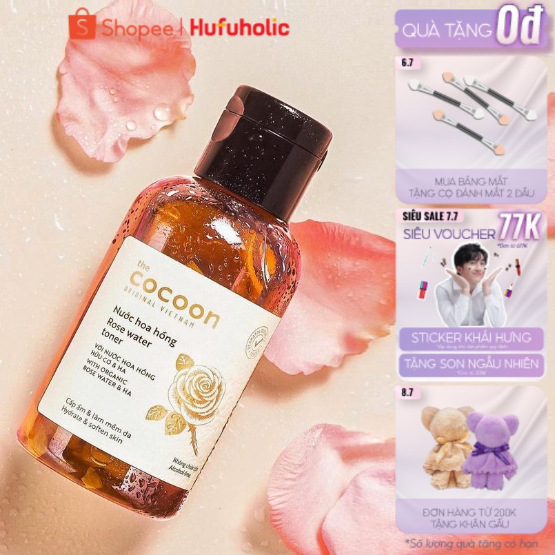 Nước hoa hồng cấp ẩm COCOON Rose Water Toner COCN13 | BigBuy360 - bigbuy360.vn