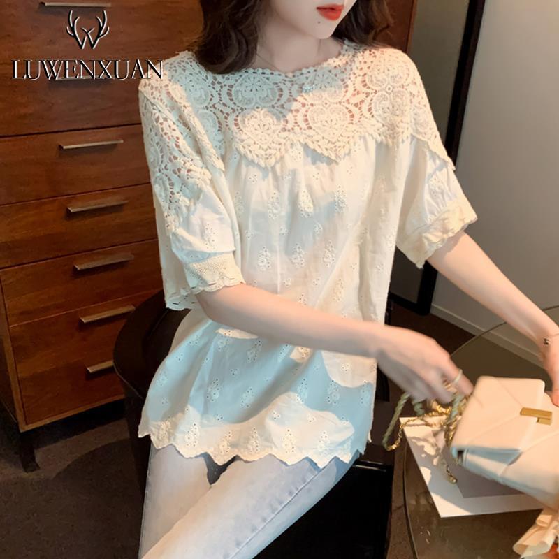 Áo Kiểu Vải Voan Thiết Kế Hở Phong Cách Retro Thời Trang Hè Xinh Xắn Cho Nữ