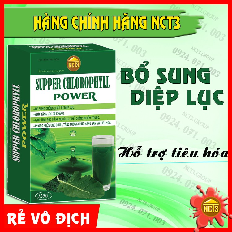 BỘT DIỆP LỤC SUPPER CHLOROPHYLL (120g) ( Hàng chính hãng công ty NCT3 )