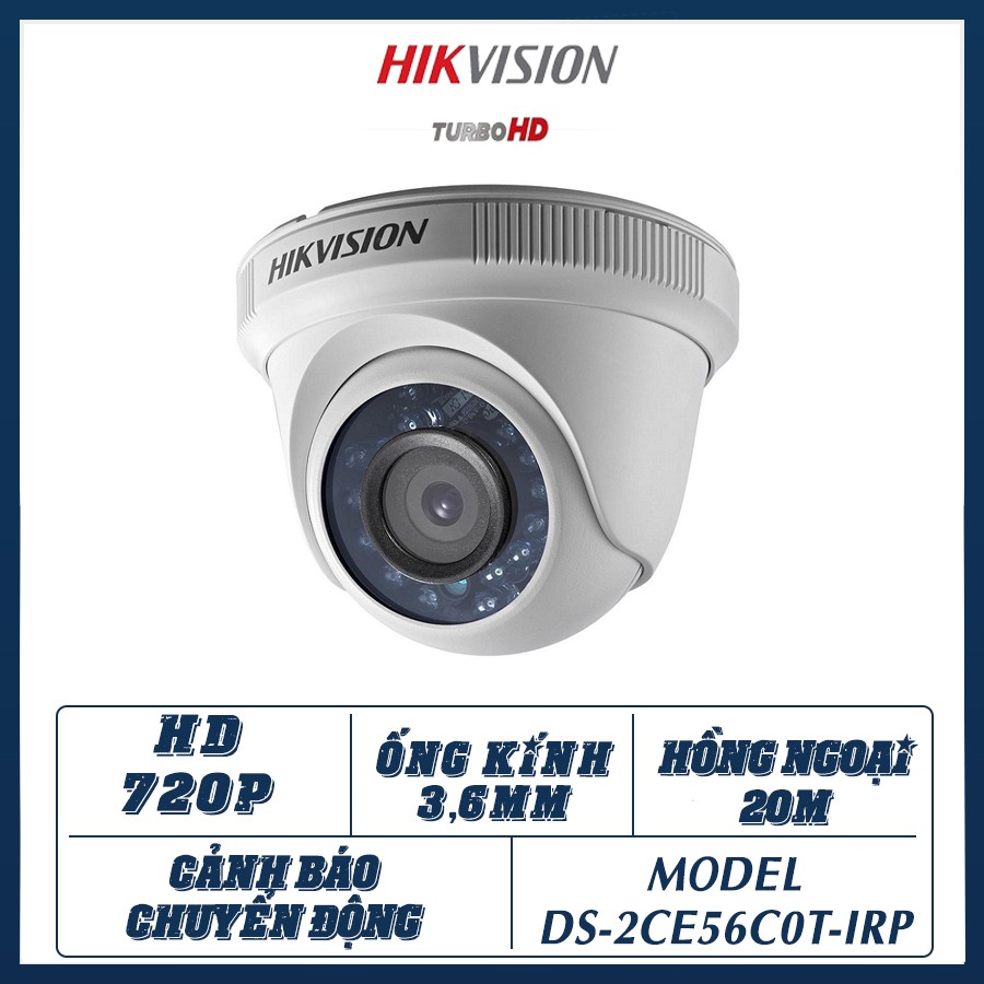 Camera giám sát trong nhà Hikvision DS-2CE56C0T - IRP/IR - HD720 1.0MP