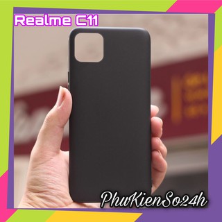 Ốp lưng Realme C11 silicon dẻo đen cao cấp chống mồ hôi tay