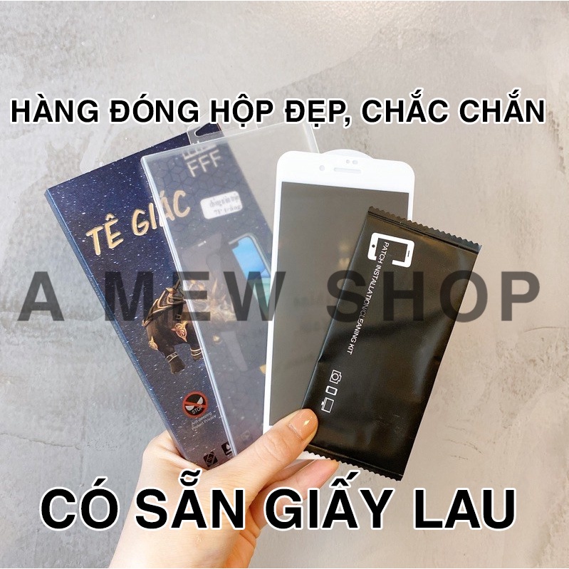 [CAO CẤP] Kính Cường Lực Iphone Full Màn Chống Nhìn Trộm Tê Giác 6/6plus/6s/6splus/7/7plus/8/8plus/x/xr/xs/11/12/pro/max