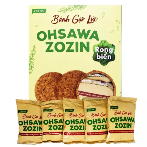 Bánh gạo lứt rong biển OHSAWA ZOZIN- phương pháp thực dưỡng hàng đầu Nhật Bản - Bánh không đường, ăn kiêng - Hộp 125g