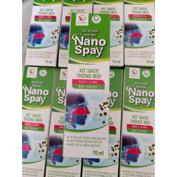 Xịt rửa mũi Nasa spray nước biển sâu, bạc nano thông thoáng, dễ thở,hết ngạt mũi