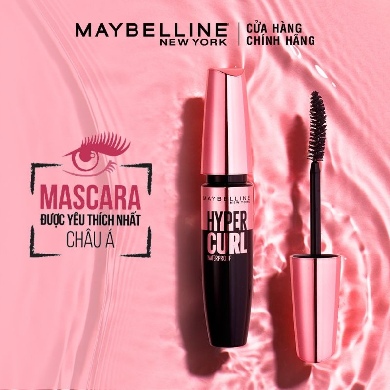 Mascara Dài Mi và Cong Mi Maybelline New York Hyper Curl Waterproof Chuốt Mi Đen 9.2ml