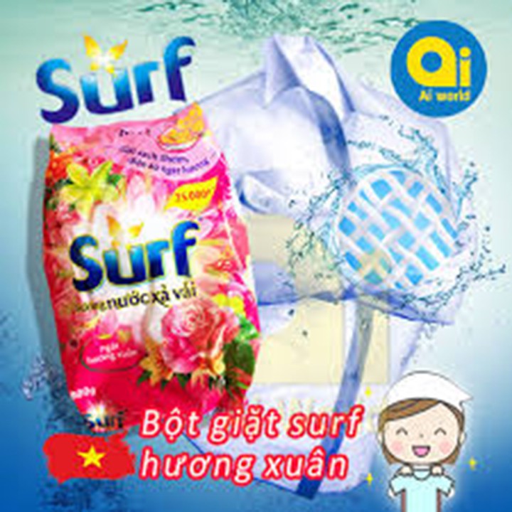 Bột giặt Surf 800g hương nước xả vải Ngát hương xuân