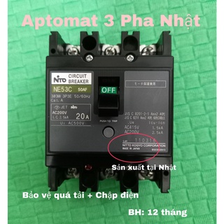 Aptomat 3 pha nhật bản 20a mcb