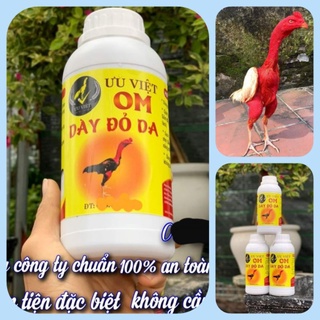Om dày đỏ da cho gà đá pha sẵn - không cần xả { chai 500ml ]