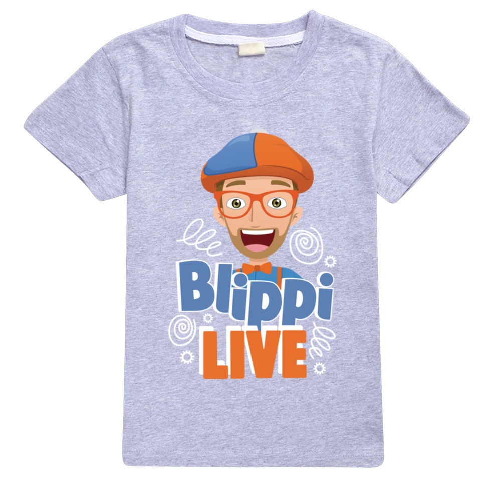 Áo thun bé trai và bé gái in hình BLiPPi dễ thương, Chất liệu cotton thoáng mát mềm mịn, hình in không bong tróc SSSHOP