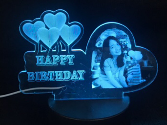 Đèn Led 3d Hình Tim ~quà tặng miễn phí khắc hình ảnh theo yêu cầu