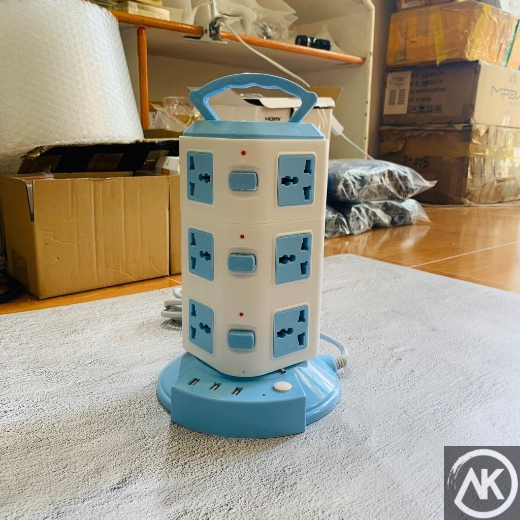 Ổ Cắm điện 3 tầng  Free Ship  Ổ cắm có công tắc riêng mỗi tầng tiện dụng