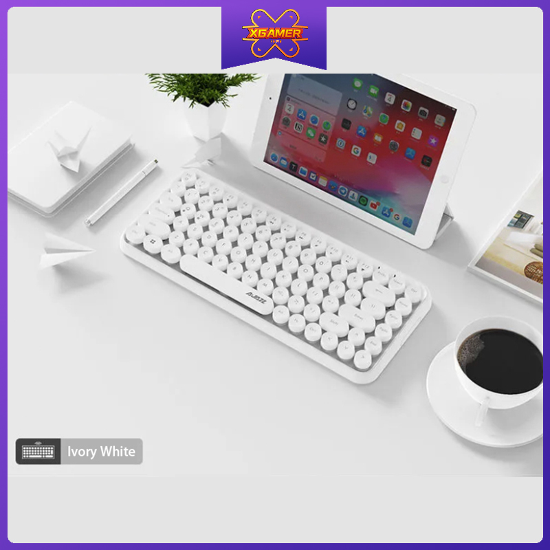 [Ready Stock] XGamer AJAZZ 308i 84 Buttons Candy Color Mechanical Keyboard Multi-Device Bluetooth wireless Gaming Working Keyboard