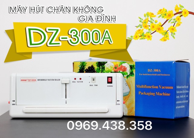 (CHÍNH HÃNG) Máy hút chân không DOUQI DZ300A hút đồ khô + túi hút chân không