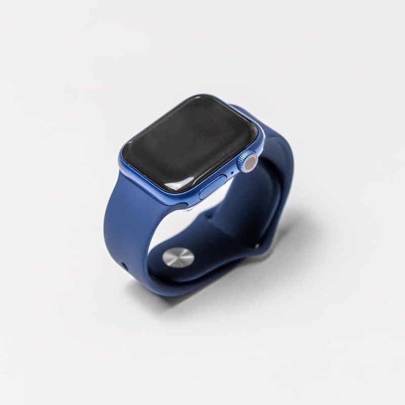[Mới mẫu] Dây silicon Apple watch series 6 màu xanh cực hot