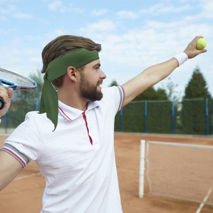 Băng Đô Thể Thao Tennis Co Giãn Thoáng Khí Màu Trơn Phong Cách Cướp Biển